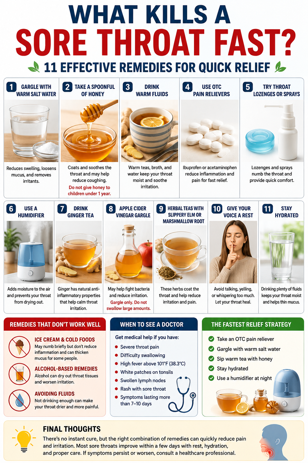 What Kills a Sore Throat Fast? 11 Effective Remedies for Quick Relief