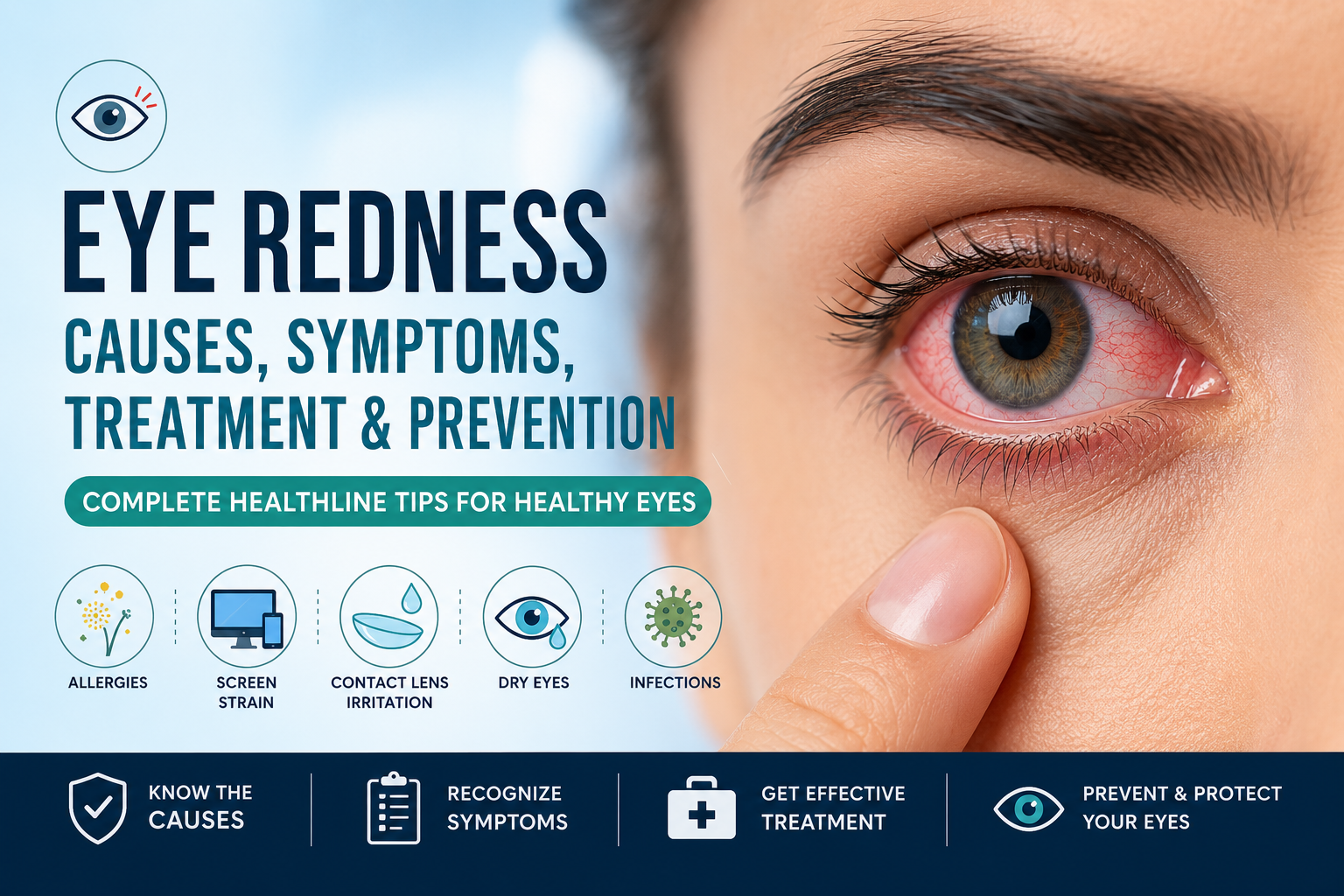 Eye Redness Causes, Symptoms Treatment & Prevention in Healthline Tips